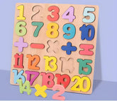 Wooden educational learning puzzle set